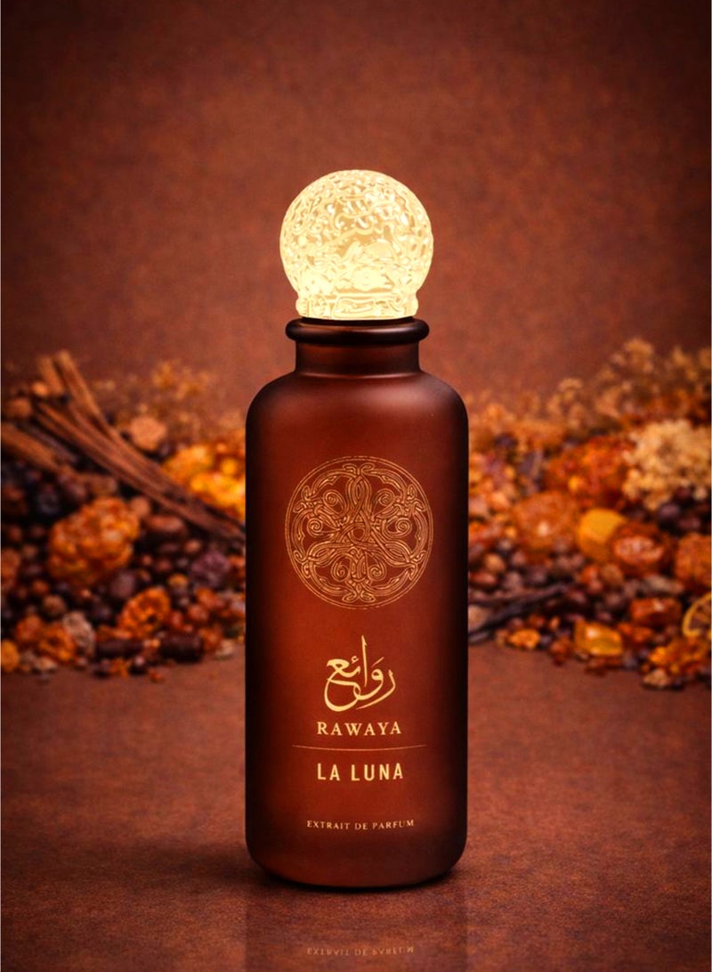 OUDI Sweet Amber Perfume Oudi Rawaya La Luna Eau De Parfum 100ml | Luxury Unisex Perfume with Amber, Woody, Caramel & Warm Spicy Notes | Long Lasting Perfume for Men & Women - Image 2